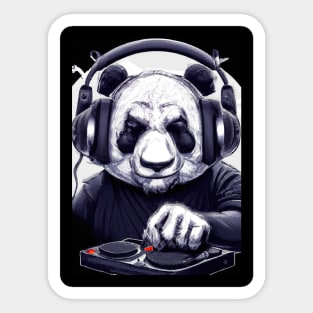 DJ Panda Music Sticker